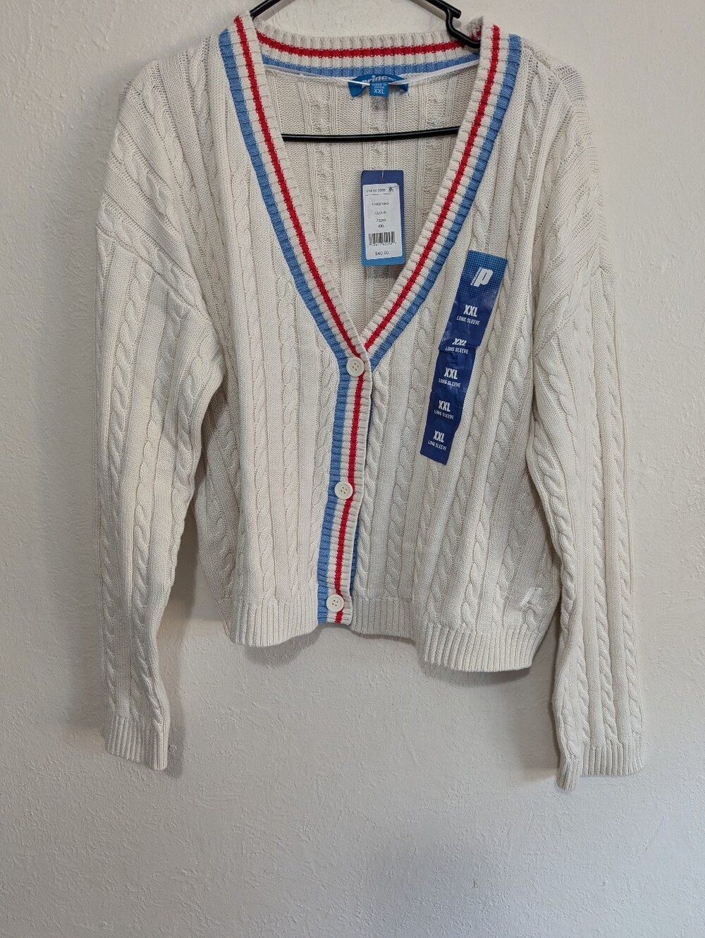 NWT Prince Pickleball Women's Cable Knit Cardigan Size XXL